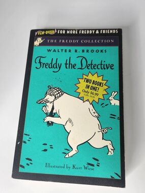 Freddy the Detective by Walter R. Brooks - Teal Cover Flip Over